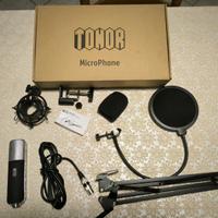 KIT MICROFONO CON SCHEDA AUDIO USB E SUPPORTI