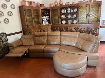 Divano angolare in vera pelle Natuzzi Editions
