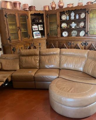 Divano angolare in vera pelle Natuzzi Editions