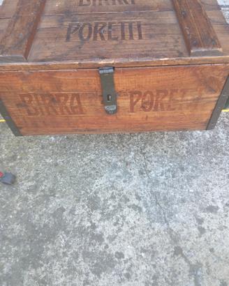 cassa legno Birra Poretti