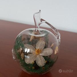 Pizzo di Cantù mela in vetro soffiato