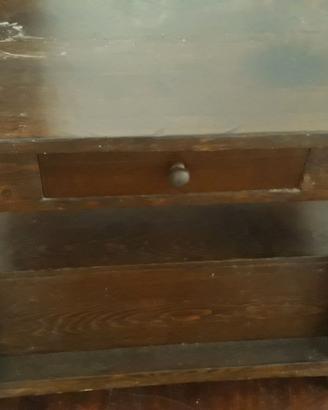 Tavolino da lavoro in legno massello