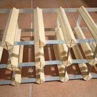 Portabottiglie legno e metallo