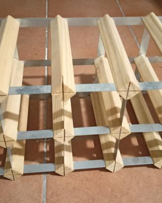 Portabottiglie legno e metallo