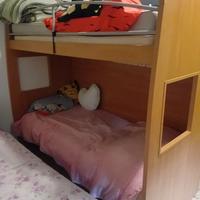 letto a castello in ciliegio