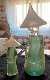 Sculture Cinesi Vetro Sommerso stile Murano.