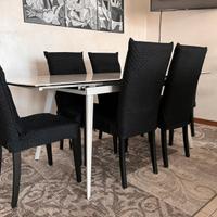 6 sedie minimal nere