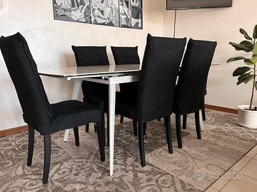 6 sedie minimal nere