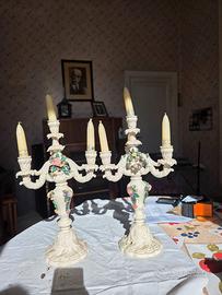 Candelabri in porcellana