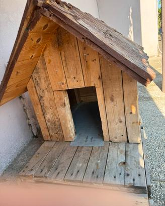 Cuccia in legno isolata per le intemperie
