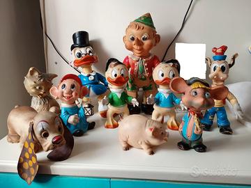 Pupazzi Walt Disney in gomma Ledra Plastic