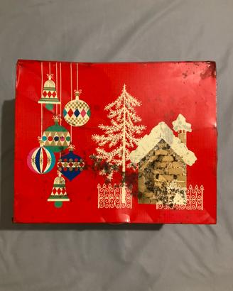 Grande scatola in latta natalizia Alemagna natale