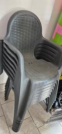 sedie da giardino plastica antracite