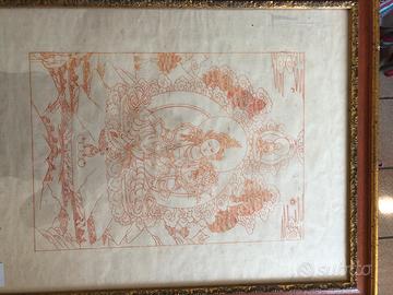 Antico Mandala orientale da collezione