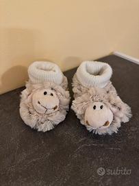 Babbucce in lana per neonato, marca Ovis