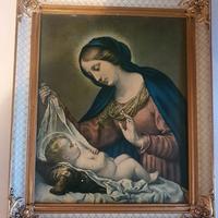Vecchio quadro madonna con bambino