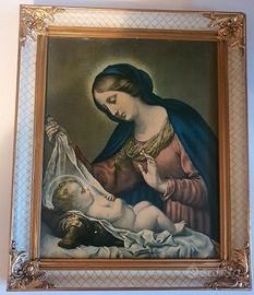 Vecchio quadro madonna con bambino