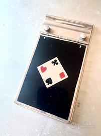 Segnapunti vintage giochi carte metallo smaltato