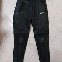 Pantalone in pelle da moto donna con protezioni