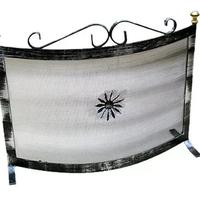 PARASCINTILLE PER CAMINO CAMINETTO CURVO IN FERRO