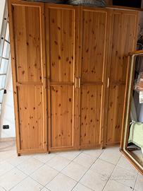 armadio 4ante , cassettiera uguale, comodino