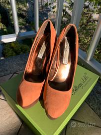 Zeppa scamosciata altezza tacco 14 cm