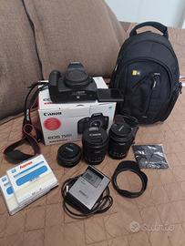 Canon EOS 750D + 3 Obiettivi + accessori 