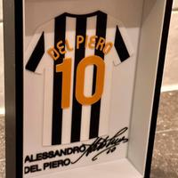 Stampa 3D maglia Juventus Del Piero con autografo