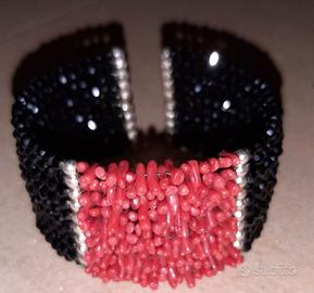 Bracciale con corallo rosso, ORIGINALE Sardegna