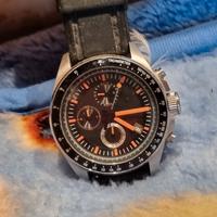 orologio fossil originale nero arancio con datario