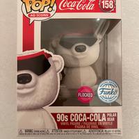 Funko Pop Ad Coca Cola 90s Polar Bear Flocked 158