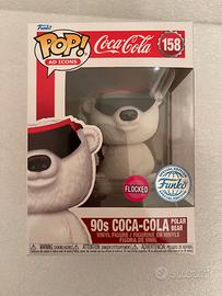 Funko Pop Ad Coca Cola 90s Polar Bear Flocked 158