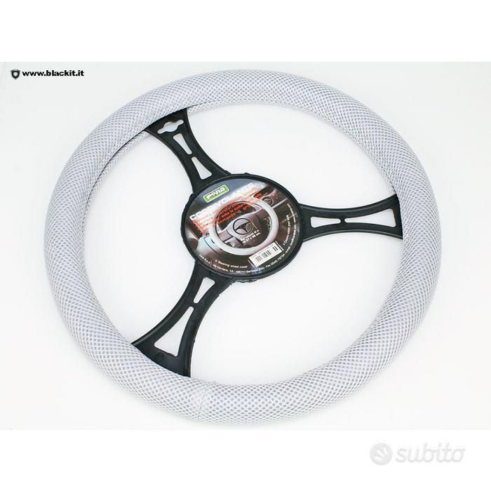 Coprivolante In Pelle Per Fiat 500 2007-2018 - Beige Con Cucitura Bianca - Foto 10