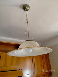 lampadario vetro di Murano De Majo anni 80