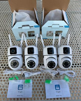 Lotto 4 tekecamere di sicurezza WiFi PTZ 1296p