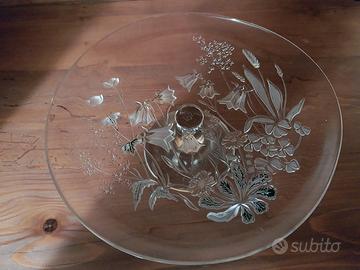 Alzatina vetro ricamata