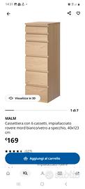 2 cassettiere malm ikea
