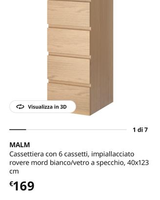 2 cassettiere malm ikea