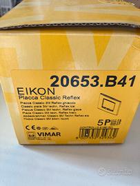 5 placche Vimar Eikon bianco ghiaccio