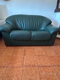 Divano biposto pelle