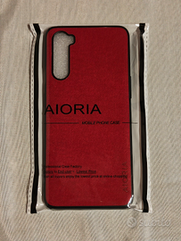 Cover rossa in TPU simil-tessuto Oneplus Nord 1