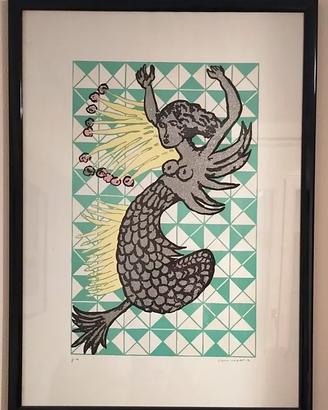 Remo Brindisi, La Sirena, Litografia Pr. d'Autore