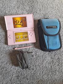 nintendo ds lite rosa con accessori 