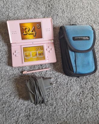 nintendo ds lite rosa con accessori 