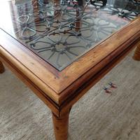 tavolino in legno e ferro