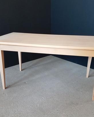 Tavolo da pranzo allungabile nuovo in legno grezzo