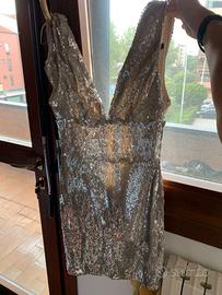 Vestito Zara paillettes argento