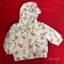 Giacca a vento bimba neonata 3M 56 cm cappuccio