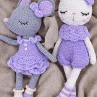 Bamboline amigurumi fatte a mano – Gattina e Topol