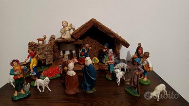 Presepe completo vintage 27 pezzi